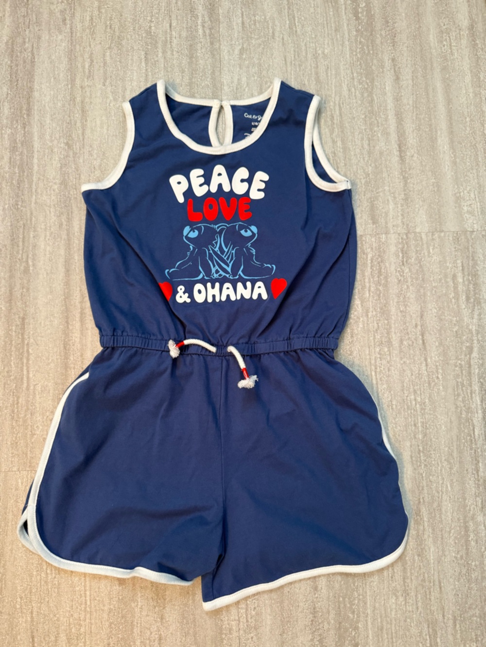 Cat & Jack “Stitch” sleeveless romper
